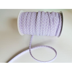 Spaghetti Band Kordel 7mm Polka Dots Pünkchten flieder